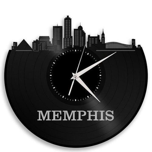 Memphis Skyline Vinyl Wall Clock - VinylShop.US