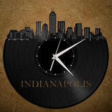Indianapolis Skyline Vinyl Wall Clock - VinylShop.US