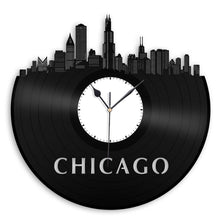 Chicago Illinois Skyline Vinyl Wall Clock - VinylShop.US