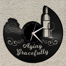 Aging Gracefully Vinyl Wall Clock - VinylShop.US
