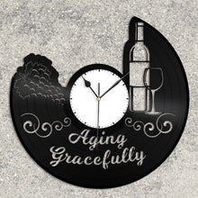 Aging Gracefully Vinyl Wall Clock - VinylShop.US