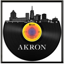 Akron Skyline Vinyl Wall Art - VinylShop.US