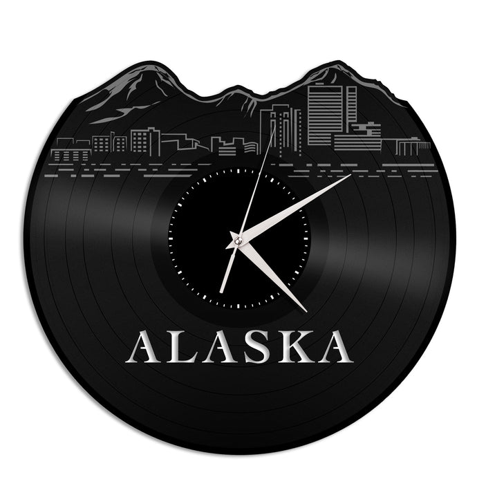 Alaska Skyline Vinyl Wall Clock - VinylShop.US