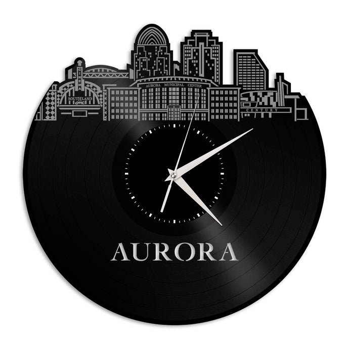 Aurora CO Vinyl Wall Clock