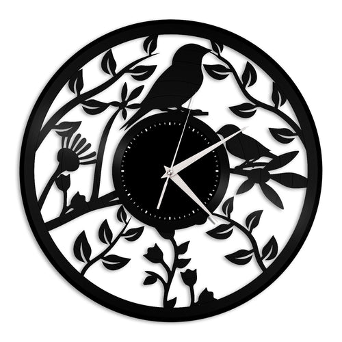 Birds in the Tree Vinyl Wall Clock
