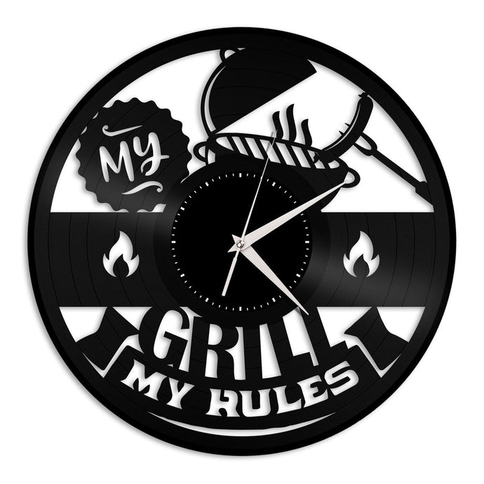 My Grill My Rules My Grill My Rules Vinyl Wall Clock
