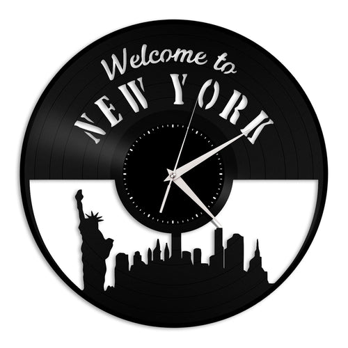 Welcome to New York Vinyl Wall Clock