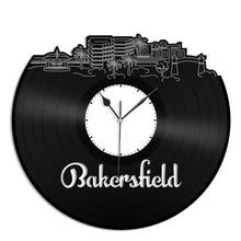 Bakersfield California Skyline Vinyl Wall Clock - VinylShop.US