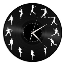 Baseball Players Vinyl Wall Clock