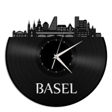 Basel Switzerland Skyline Vinyl Wall Clock - VinylShop.US