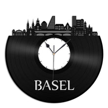 Basel Switzerland Skyline Vinyl Wall Clock - VinylShop.US