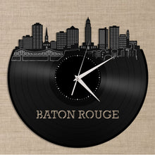 Baton Rouge Skyline Vinyl Wall Clock - VinylShop.US