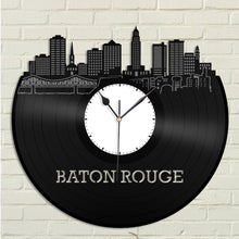 Baton Rouge Skyline Vinyl Wall Clock - VinylShop.US