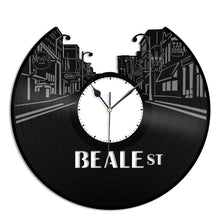 Beale Street-Memphis Skyline Vinyl Wall Clock - VinylShop.US