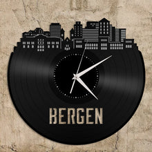 Bergen Skyline Vinyl Wall Clock - VinylShop.US