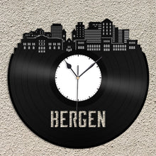 Bergen Skyline Vinyl Wall Clock - VinylShop.US