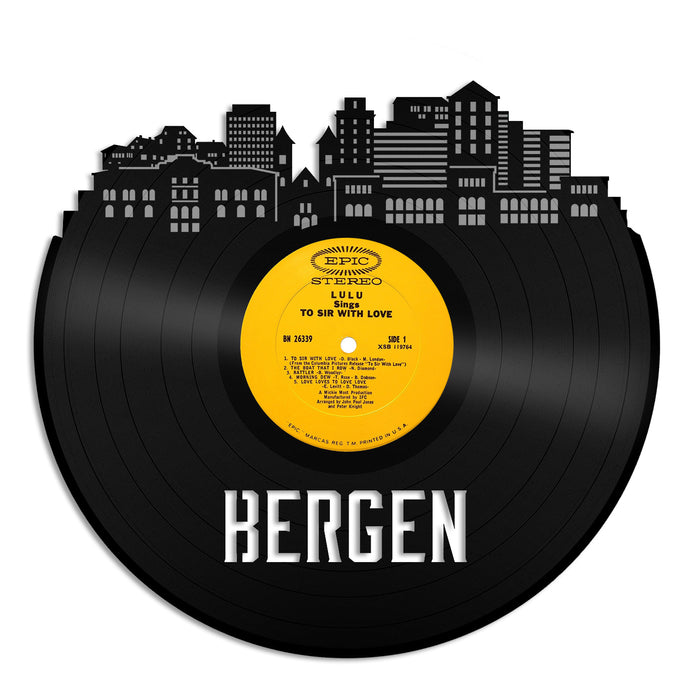 Bergen Skyline Vinyl Wall Art - VinylShop.US