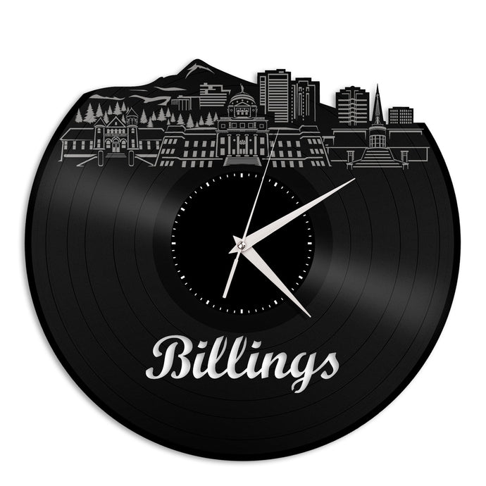 Billings MT Vinyl Wall Clock