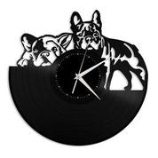 Lovely French Bulldogs Wall Clock