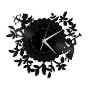 Angels With Trumpet And Bow Vinyl Wall Clock