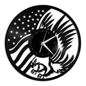 American Flag Eagle Wall Clock