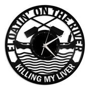 Floating Down River And Killing My Liver Vinyl Wall Clock