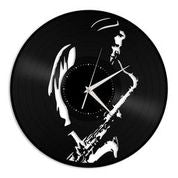 Saxophone player Vinyl Wall Clock