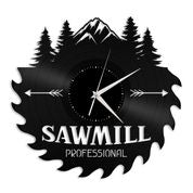 Sawmill Woodworking Vinyl Wall Clock