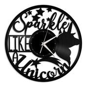 Sparkle Like a Unicorn Vinyl Wall Clock