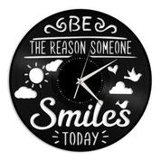 Be the Reason Someone Smiles Today Vinyl Wall Clock