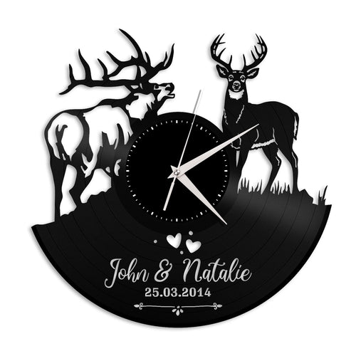 Deer love Vinyl Wall Clock