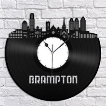 Brampton Skyline Vinyl Wall Clock - VinylShop.US