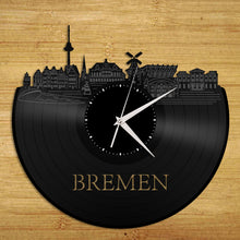 Bremen Skyline Vinyl Wall Clock - VinylShop.US