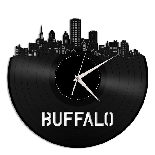 Buffalo Skyline Vinyl Wall Clock - VinylShop.US