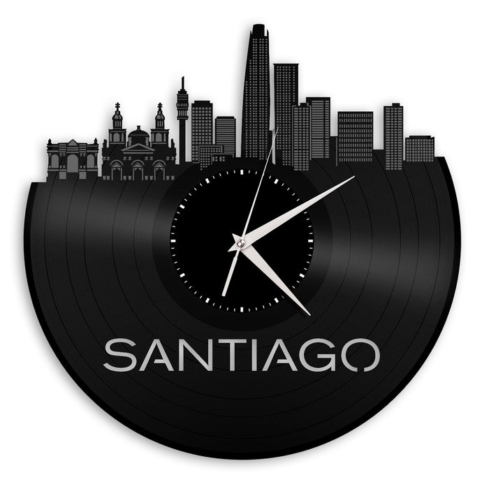 Santiago skyline clock 2x whi clock label