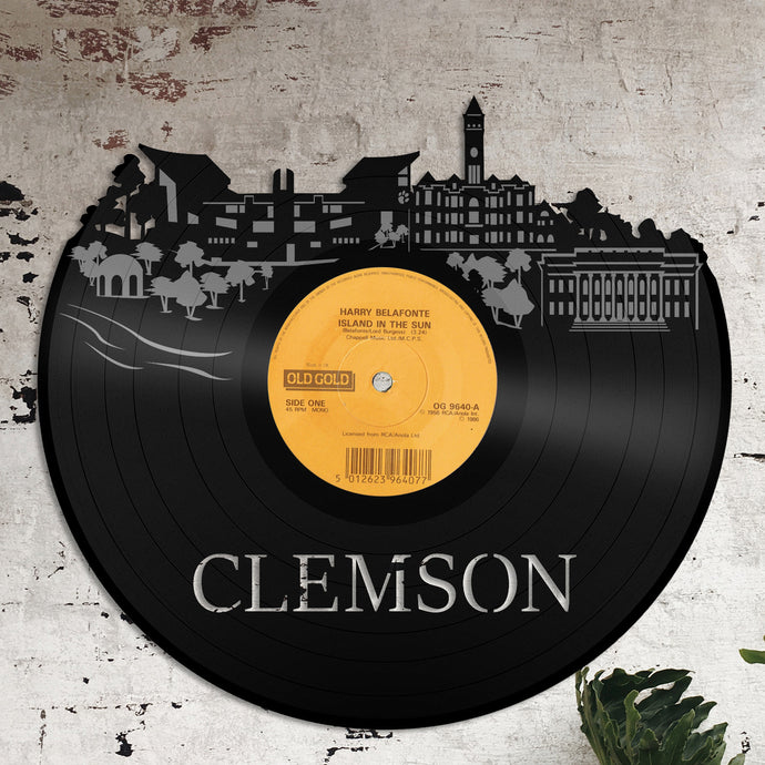Clemson Skyline Vinyl Wall Art