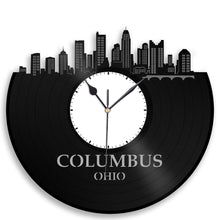 Columbus Skyline Vinyl Wall Clock - VinylShop.US