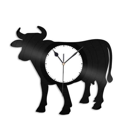 Cow Vinyl Wall Clock