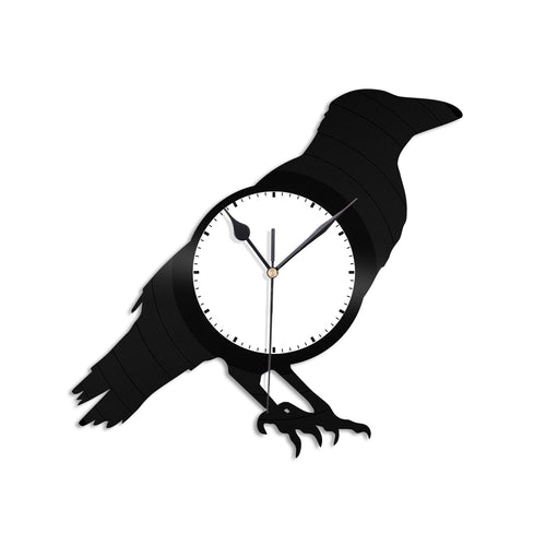 Crow Vinyl Wall Clock