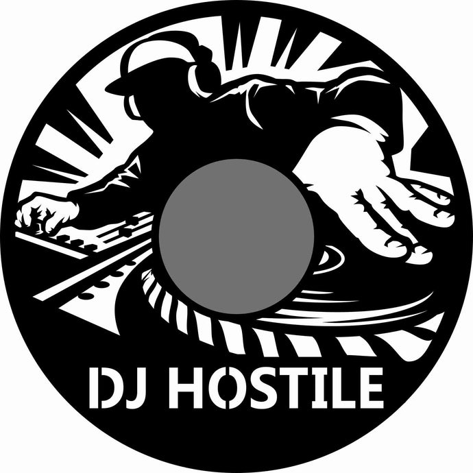 DJ Hostile FRAMED Wall Art BL and custom label