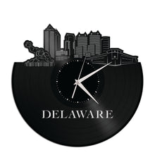 Delaware Skyline Vinyl Wall Clock - VinylShop.US