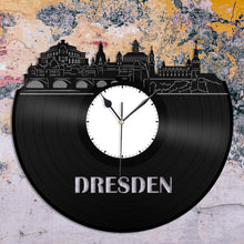 Dresden Skyline Vinyl Wall Clock - VinylShop.US