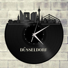 Düsseldorf skyline German skyline Vinyl Wall Clock - VinylShop.US