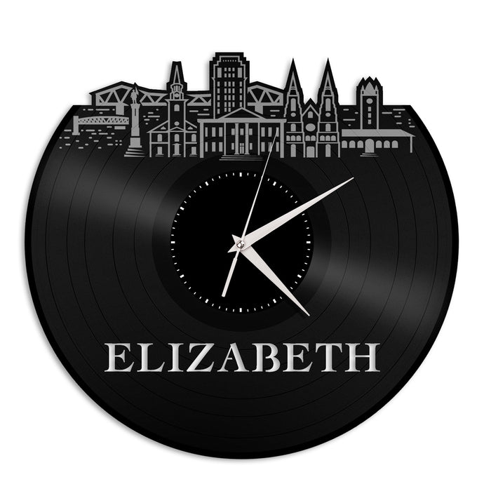 Elizabeth New Jersey Vinyl Wall Clock