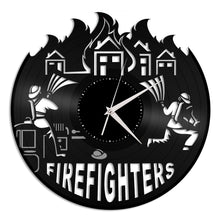 Firefighters Vinyl Wall Clock