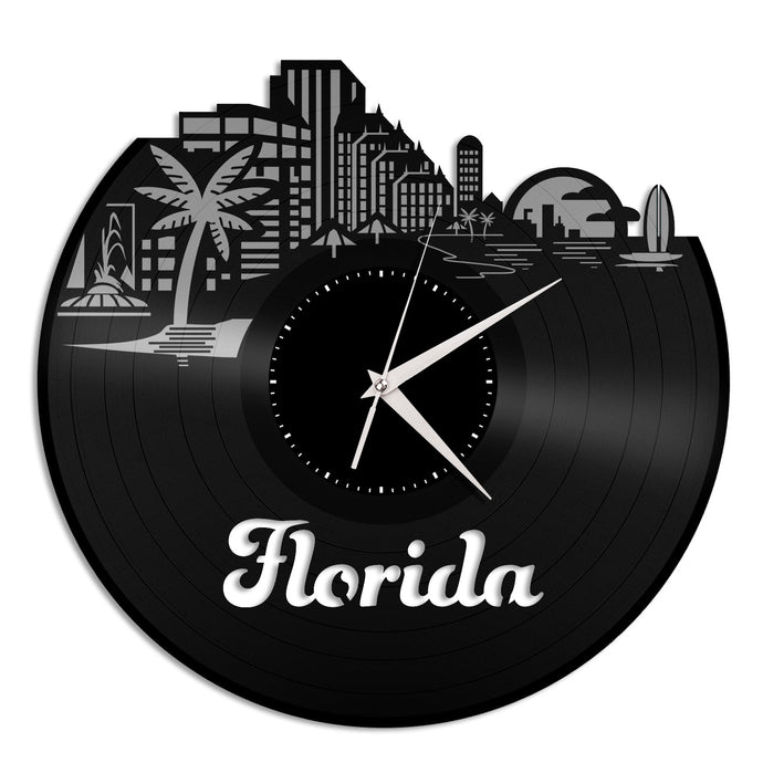 Florida skyline Vinyl Wall Clock - VinylShop.US
