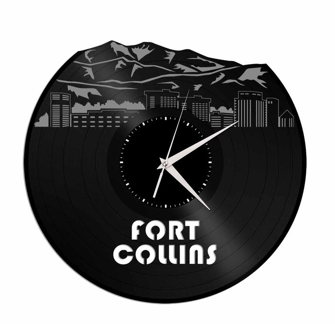 Fort Collins Vinyl Wall Clock