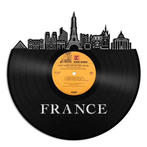 France Skyline Vinyl Wall Art - VinylShop.US