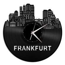 Frankfurt Skyline Vinyl Wall Clock - VinylShop.US