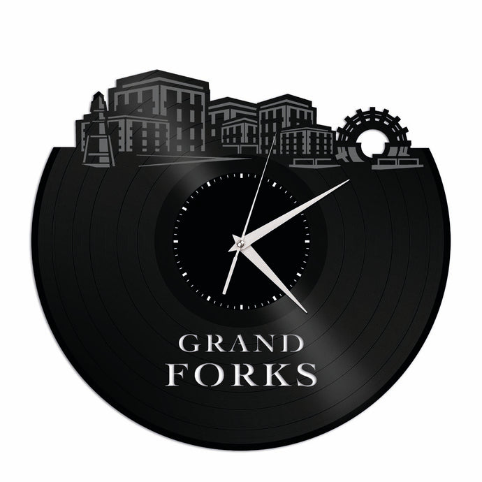 Grand Forks ND Vinyl Wall Clock - VinylShop.US